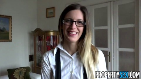 PropertySex - Sexy Hungarian real estate agents has sex with British client