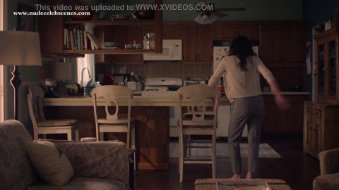 Kathryn Hahn pants pulled down exposes panty while spanking her own ass