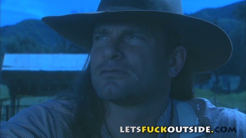 Let's Fuck Outside - Cowboy Fuck her Cowgirl Next To Campire