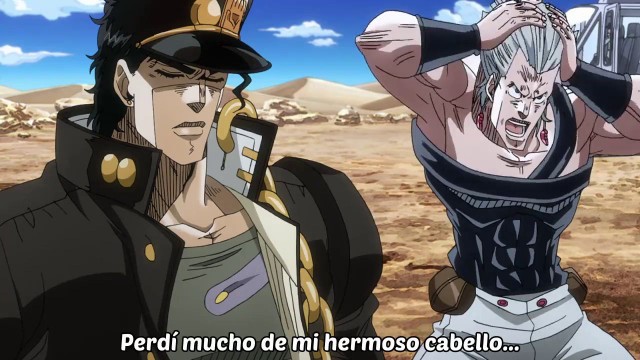 jojo's bizarre adventure stardust crusaders Egypt Arc capitulo 1 (sin censura)