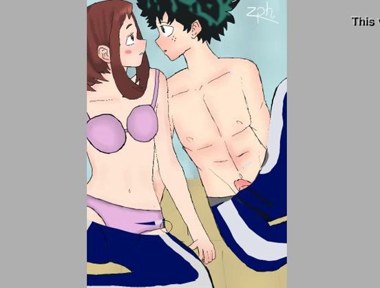 Ochaco Uraraka and Midoriya Izuku - Fanart ( My Hero Academia )