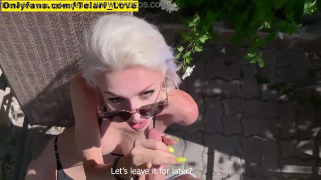 Russian pornstar Telari Love chilling on villa