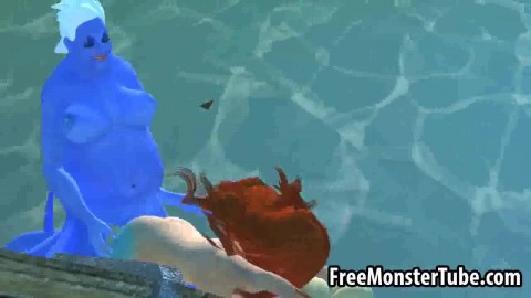 3D Ariel from the Little Mermaid gets fucked hard-high 1