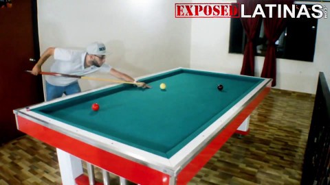 MARIANA MARTIX PLAYS POOL with soldierhugecock SPANISH PORN
