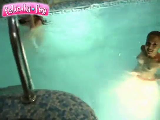 Felicity Fey and Kamilla on a Swimming pool