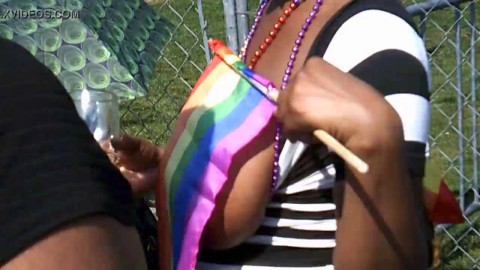 Thick Ebony Breasts at Pride 2016!