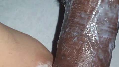 Swimmin in some creamy pussy she Cumming all over my black dick