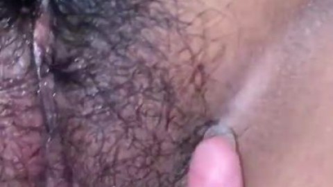Latina gf creamy pussy soaking wet while being fingered