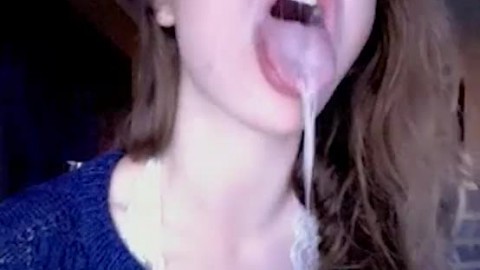 L0v3lyl1ttl3L cutest teen camgirl deepthroat and mouthplay compilation pt.1