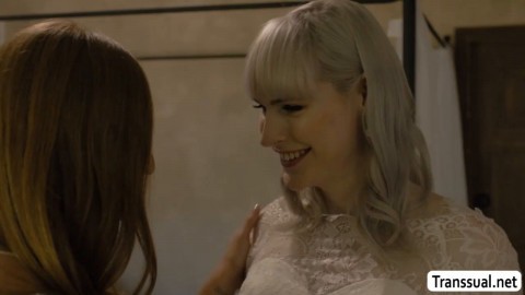 Trans bride fucks her busty brides maid
