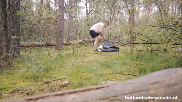 Dutch slut fucked in the woods