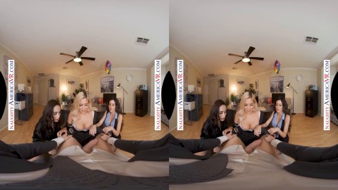 Naughty America - Employees Caitlin Bell, Crystal Rush, and Jamie Michelle treat their boss with their mouths and wet pussies fo