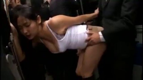 Asian Slut gropped on public bus