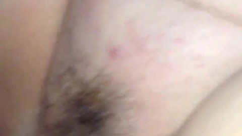 Small cock makes her tasty wet pussy cum