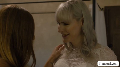 Shemale bride fuck her horny brides maid