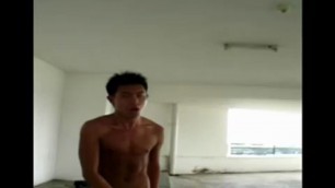 野外实录～没车的停车场！就来一炮吧！carpark wanking!