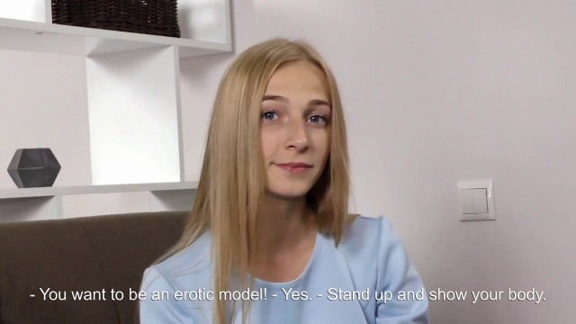 Tiny virgin blonde babe Lizka Gerenda masturbating