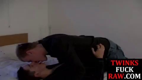 Dicksucking twink rides unsaddled dick before missionary