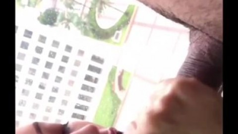 Morniing Blowjob w city View and Huge cumshot - Lexi Aaane