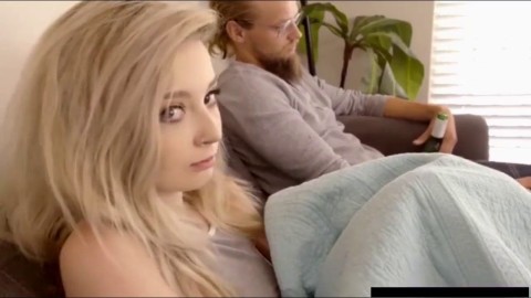 LEXI LORE SUCKS STEP BROTHER COCK WHILE FATHER IS A s.