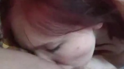 Busty redhead gets doggystyled and creampied