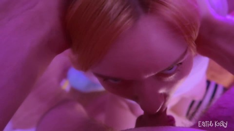 Yummy sloppy blowjob and Anal for Thick Thighs Redhead -- Estie Kay