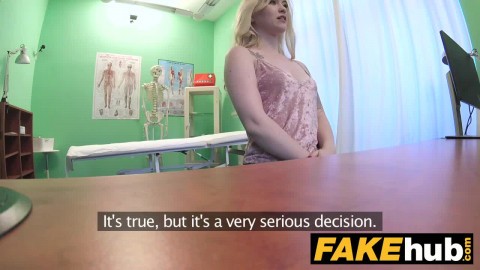 Fake Hospital Fit blonde sucks cock so doctor gives her bigger boobs