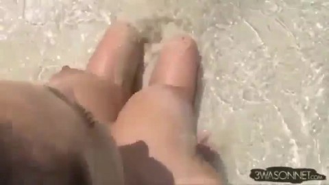 Big Tits Solo Girl on the beach