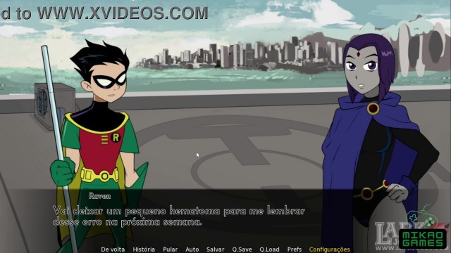 Teen Titans ep 14 Treinamento com Ravena, Beijos e tapas na Bunda como recompensa