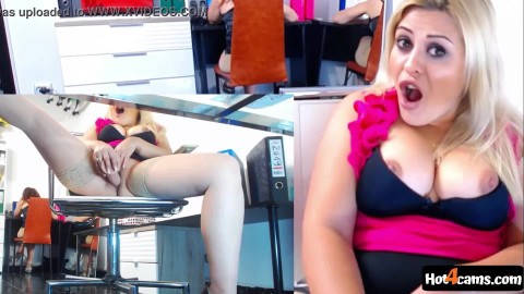 Office blonde caught by boss masturbating and squirting on the table | CHAT WITH ME at blondikva.hot4cams.com