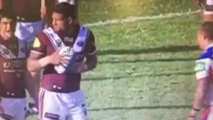 Rugby player grabs opponents wiener SBNation com