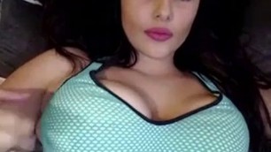 Pretty Big Tit Girl Teases on Web Cam