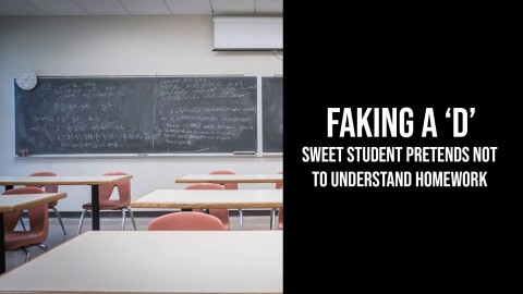 Faking a 'D' | sweet student ds not to understand content to stay after class with you [Teacher/Student] [Cute/Awkward] [Blowjob