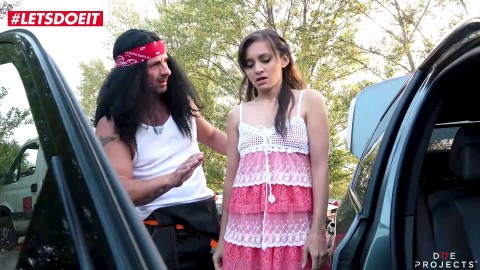 Mechanic Tricks Barely Legal Teen into Fucking Her