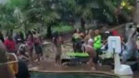 Big boob's Girl gets fucked on a pool party