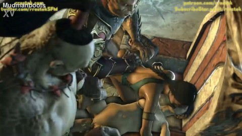 Kitana and Jade are fuktoys for the big bosses 3D Porn Animation