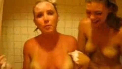 2 teens girls sexy shower voyeur