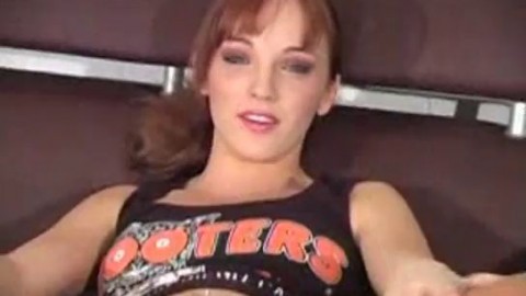 Charlie in Hooters Uniform (with pantyhose)