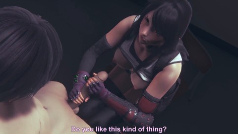 Tifa Lockhart from Final Fantasy VII big tits make me the best blowjob ever to get massive cumshot from big dick - 3d porn sfm a