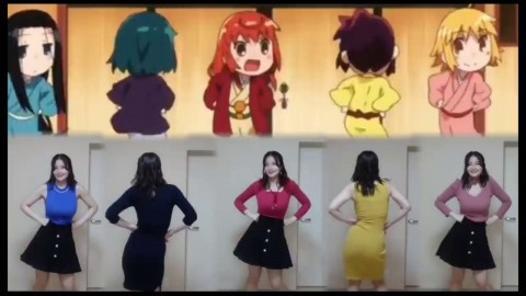 Joshiraku Dance Cover (Boobs Bouncing)