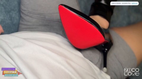 Having Sex in Tight Leather Leggings and High Heels - NicoLove