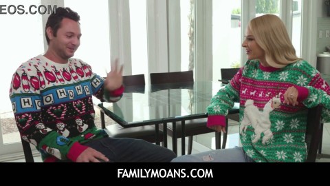 FamilyMoans - Found Out During Christmas Stepdaughter's Porn Star- Emma Hix