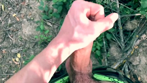 Horny Boy Wanking HIS BIG DICK OUTDOOR with SUNSET ! / ORGASM / TEEN BOY