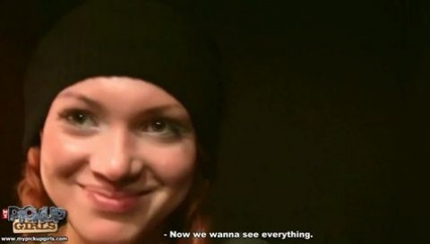 Red haired beauty does blowjob in the toilet cafe Pretty Masha Pick Up and Toilet Fuck