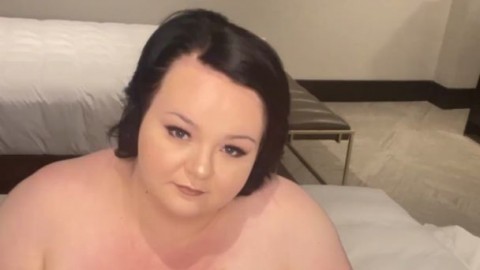 BBW shows huge tits and plays with pussy