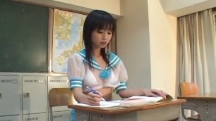 Japanese woman on the bus public sex