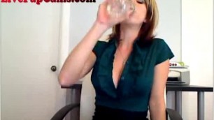 Webcam Girl Drinks Magic Horny Water