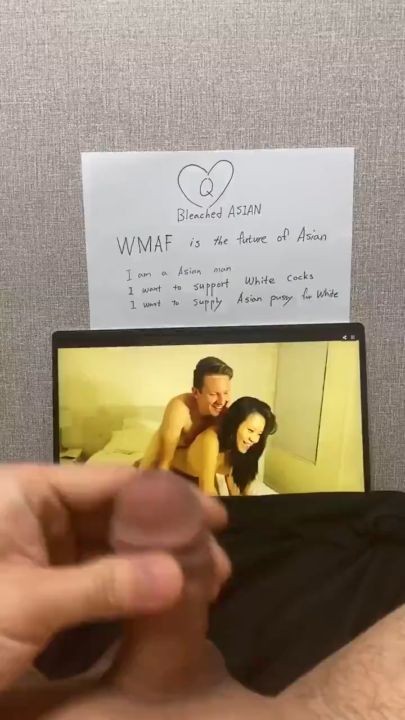 Asian dicklet cuck jerking off to wmaf