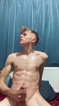 Blond Twink Aiden Wanking For His Fans