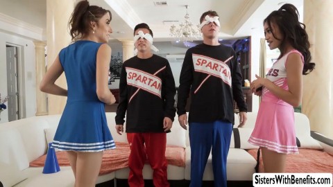 Rion and Juan join the cheerleading squad in order to meet horny teens